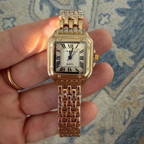 Anthropologie Accessories - Panthere Classic Rectangle Stainless Steel Watch